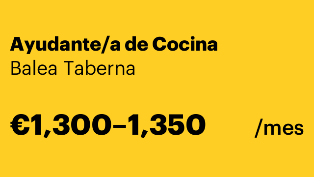 Ayudante/a de Cocina