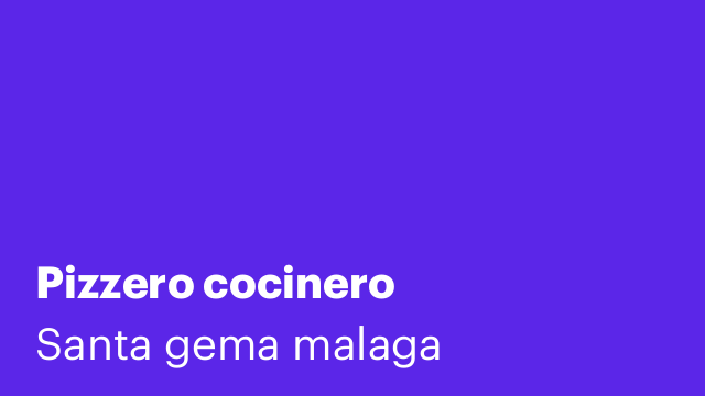 Pizzero cocinero