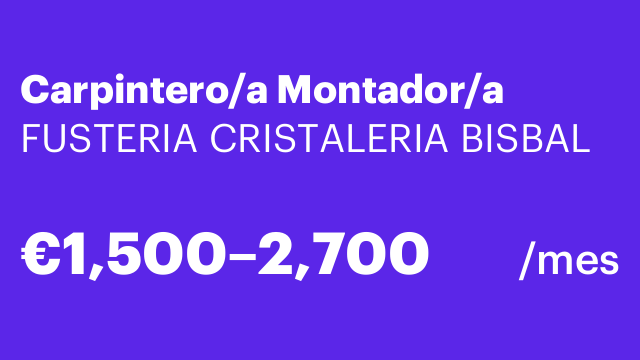 Carpintero/a Montador/a