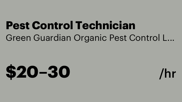 Pest Control Technician