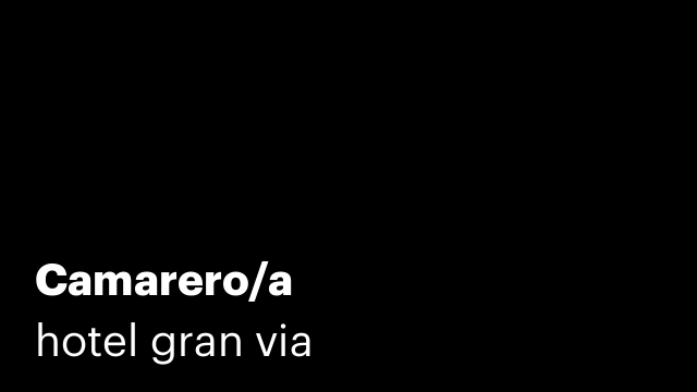 Camarero/a