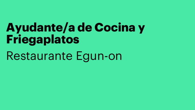 Ayudante/a de Cocina y Friegaplatos