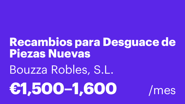 Recambios para Desguace de Piezas Nuevas