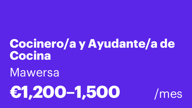 Cocinero/a y Ayudante/a de Cocina