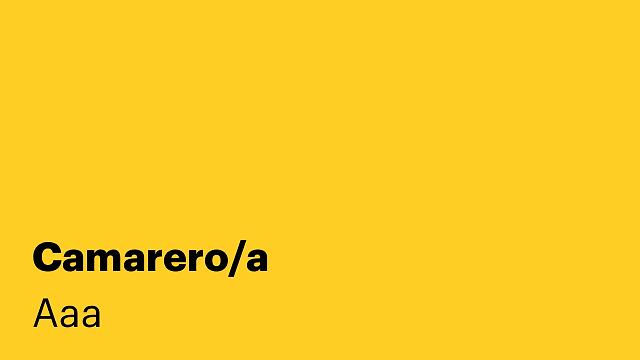 Camarero/a