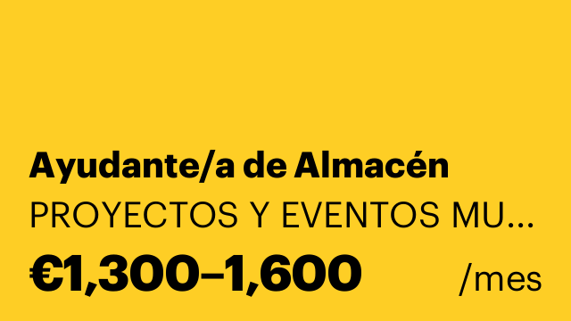 Ayudante/a de Almacén