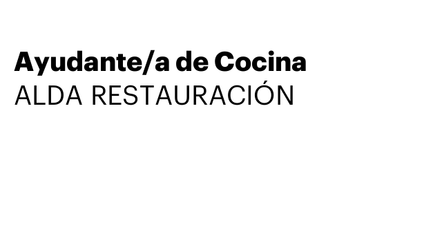 Ayudante/a de Cocina