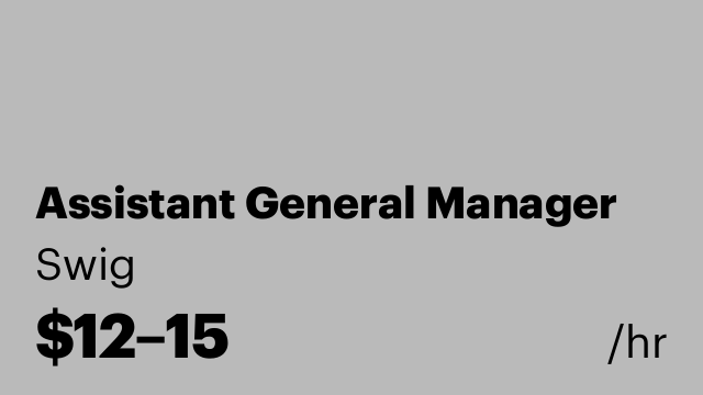 Assistant General Manager