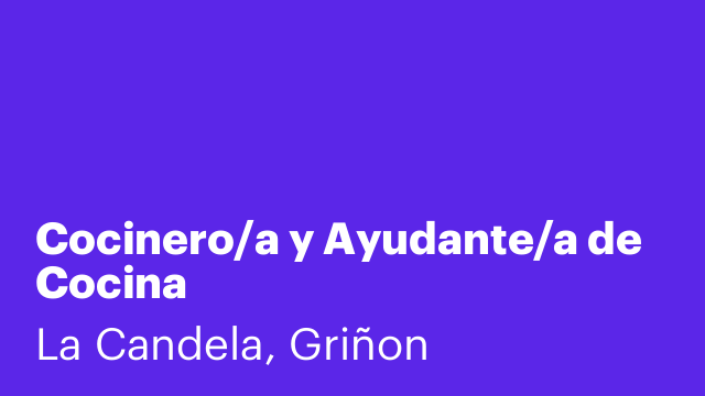 Cocinero/a y Ayudante/a de Cocina