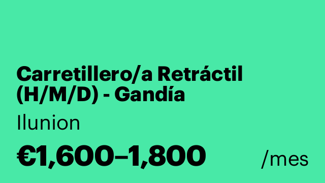 Carretillero/a Retráctil (H/M/D) - Gandía