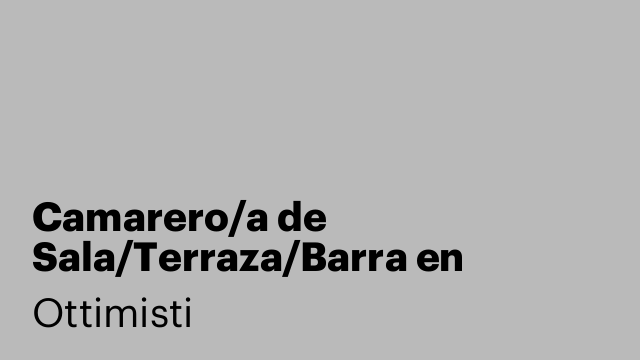 Camarero/a de Sala/Terraza/Barra en torremolinos