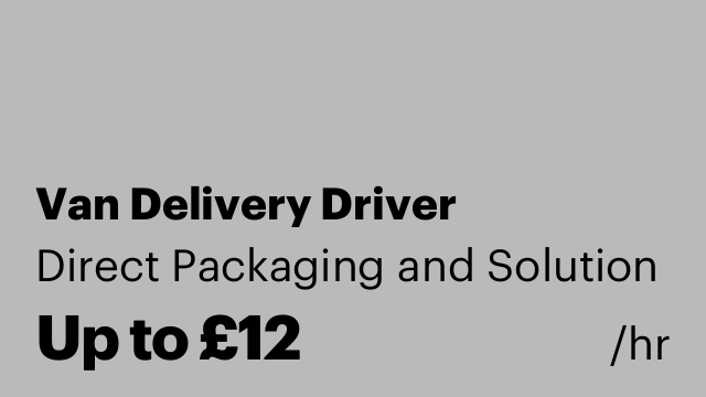 Van Delivery Driver