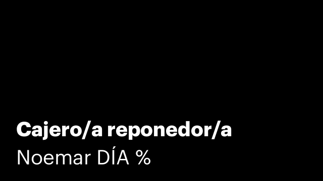 Cajero/a reponedor/a