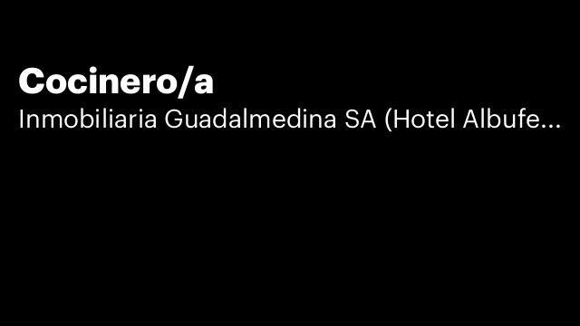 Cocinero/a