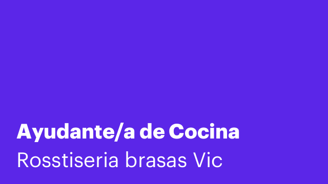 Ayudante/a de Cocina