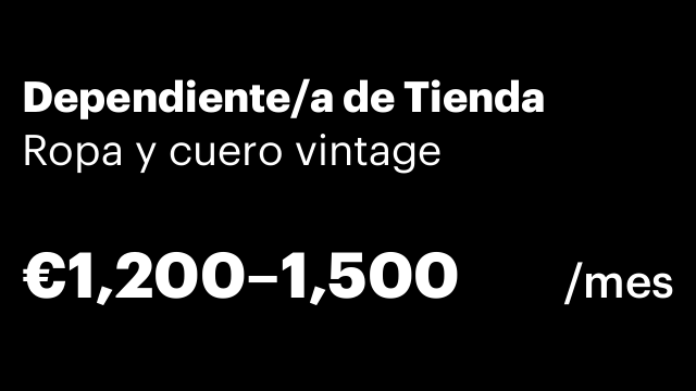 Dependiente/a de Tienda