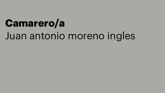 Camarero/a