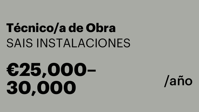 Técnico/a de Obra