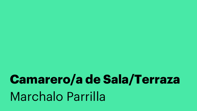 Camarero/a de Sala/Terraza