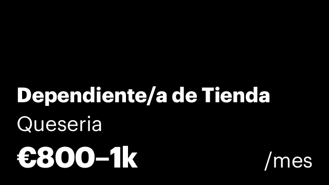 Dependiente/a de Tienda
