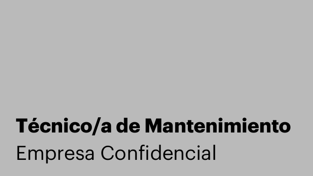 Técnico/a de Mantenimiento