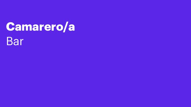 Camarero/a