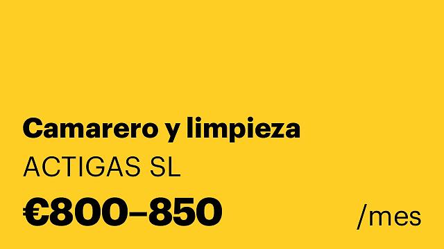 Camarero y limpieza
