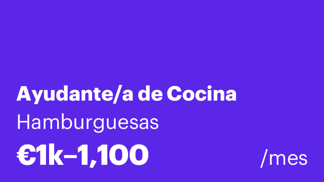 Ayudante/a de Cocina