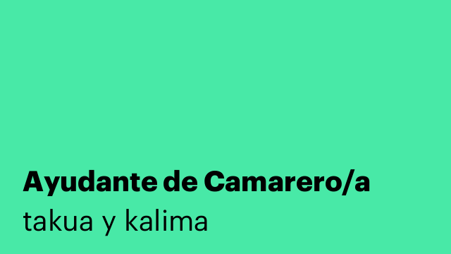 Ayudante de Camarero/a