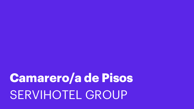 Camarero/a de Pisos