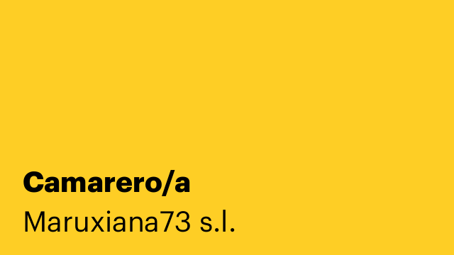 Camarero/a