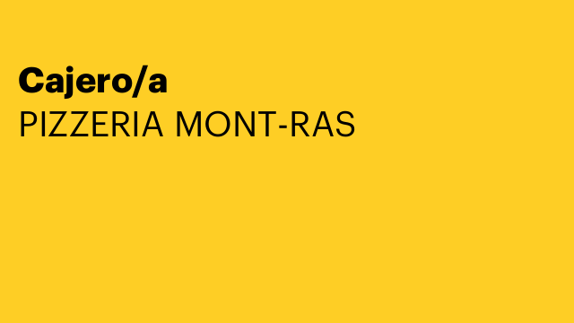 Cajero/a