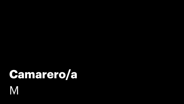 Camarero/a