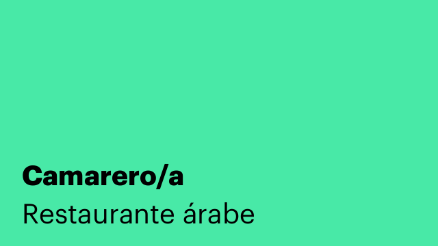 Camarero/a
