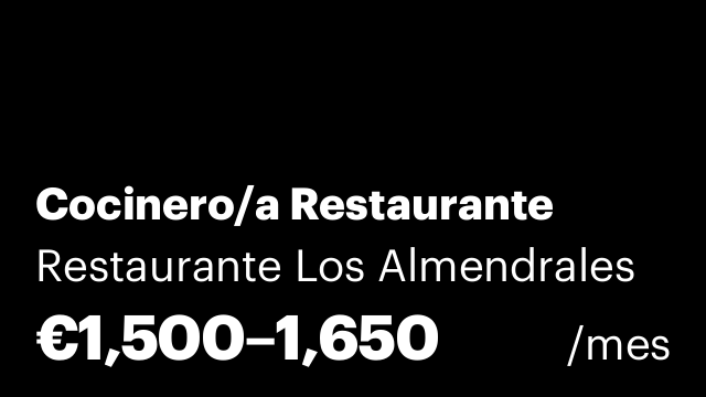 Cocinero/a Restaurante