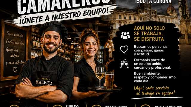 Camareros y cocineros con experiencia