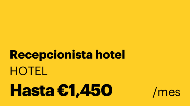 Recepcionista hotel