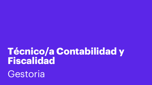 Técnico/a Contabilidad y Fiscalidad