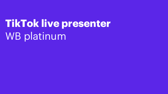 TikTok live presenter
