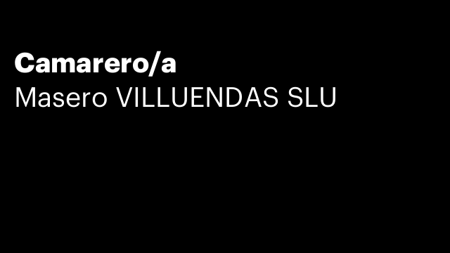 Camarero/a