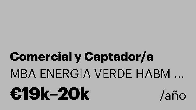 Comercial y Captador/a