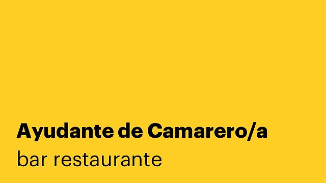 Ayudante de Camarero/a