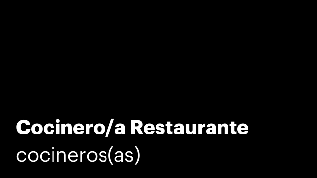 Cocinero/a Restaurante