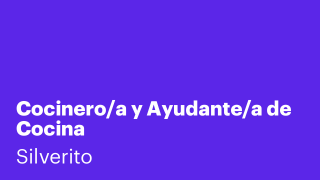 Cocinero/a y Ayudante/a de Cocina