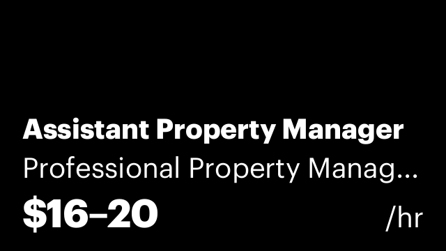 Assistant Property Manager