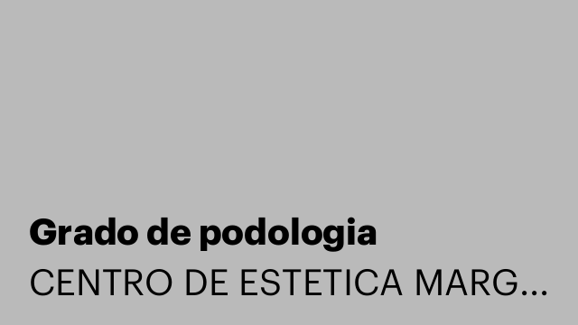 Grado de podologia