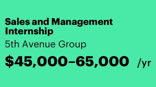 Sales and Management Internship