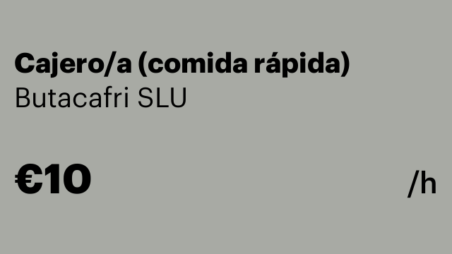 Cajero/a (comida rápida)