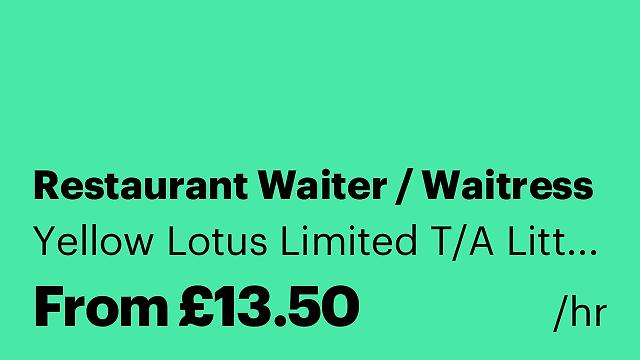 Restaurant Waiter / Waitress