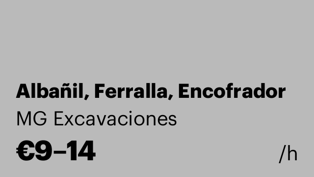 Albañil, Ferralla, Encofrador